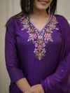 Si 296 Cotton With Embroidery Work Kurti With Bottom Dupatta Wholesale In India